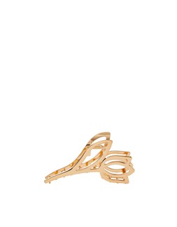 Metal Tulip Claw Clip Gold