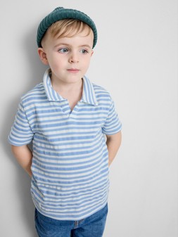 PRIMARK TEXTURED POLO BLUE £6 €8 $11 RON40 PLN34 CZK210