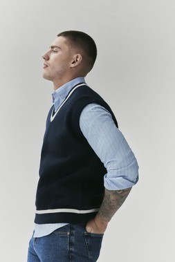 M&S Vest £30, Shirt £30, Jean £35, Loafer £65 (2)