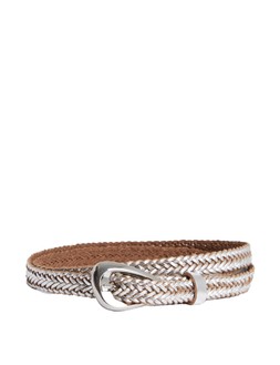 M&S Silver Slim Weave Belt £25